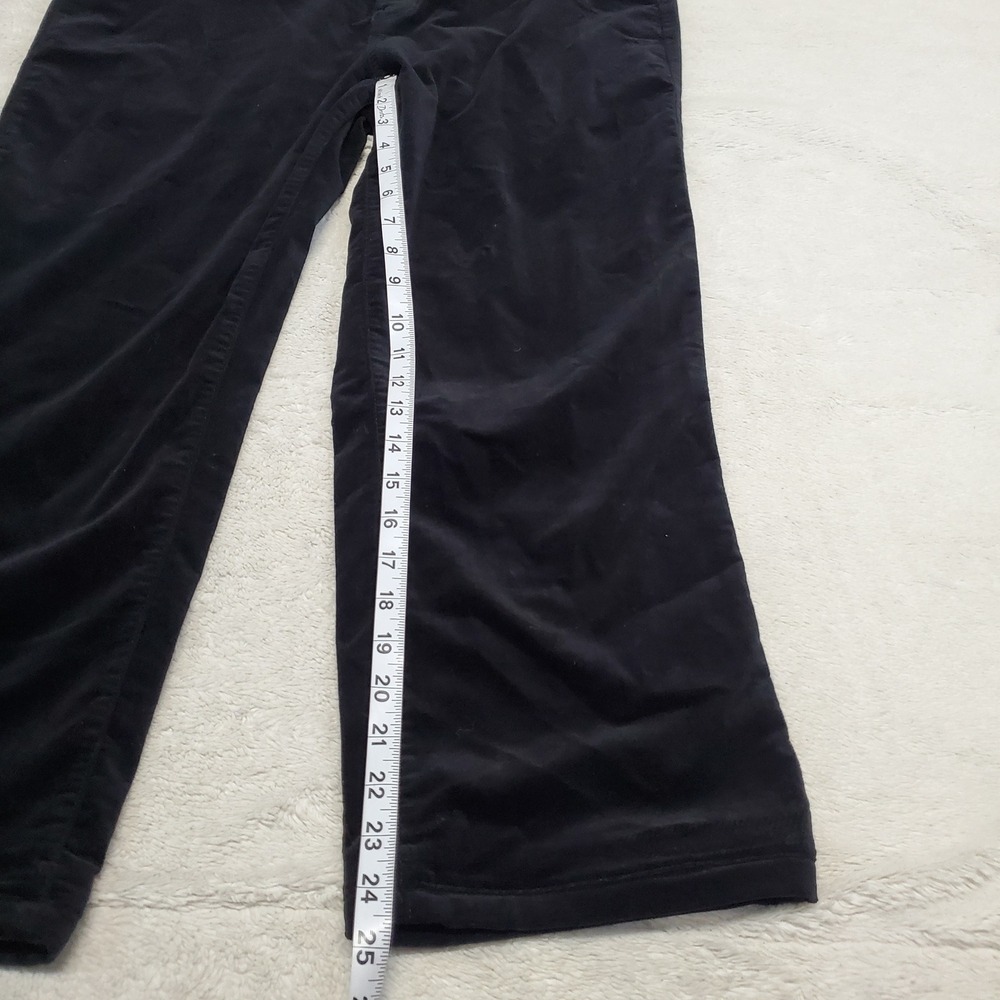 Talbots Black Velvet Straight Leg Cropped Pants Women 16 Capsule Classic Party - Picture 8 of 8